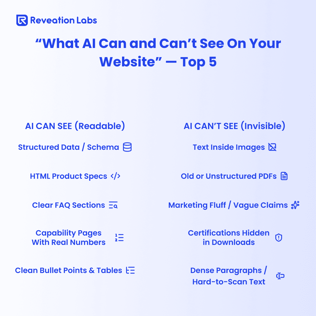 What AI can see and can't see on your website